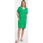 Dámske Tuniky s krátkym rukávom italian fashion zelenej farby v elegantnom štýle z bavlny s krátkymi rukávmi Vegan 