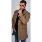 Pánske Zimné kabáty J.BOYZ ťavej farby z kožušiny vo veľkosti XXL na gombíky v zľave 