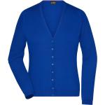 Dámska Jesenná móda James & Nicholson kráľovsky modrej farby z bavlny zapínanie na gombíky vhodné do práčky na zimu 