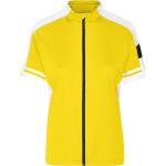 James & Nicholson Dámsky cyklistický dres JN453 - Slnečná žltá | XL