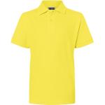 Detské košele James & Nicholson žltej farby v športovom štýle z bavlny 