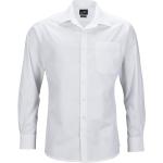 Pánske Košele s krátkym rukávom James & Nicholson bielej farby z bavlny vo veľkosti 6 XL s dlhými rukávmi 