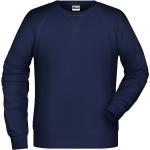 Pánske Mikiny bez kapucne James & Nicholson BIO tmavo modrej farby z polyesteru vo veľkosti 5 XL na zimu udržateľná móda 