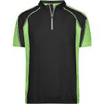 Pánske Cyklistické dresy James & Nicholson limetkovo zelenej farby v športovom štýle z polyesteru 