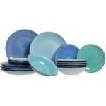 Hlboké taniere tmavo modrej farby z keramiky 18 ks balenie 