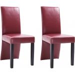 Jedálenské stoličky vínovej farby v modernom štýle z jedľového dreva 2 ks balenie 