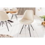 Jedálenské stoličky bielej farby v minimalistickom štýle z kovu 4 ks balenie 