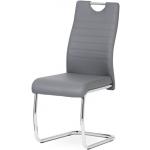 Jedálenské stoličky autronic sivej farby v modernom štýle z koženky 