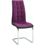 Jedálenské stoličky Kondela fialovej farby z kovu 