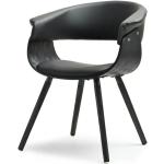 Jedálenské stoličky čiernej farby v modernom štýle z dreva 