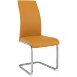 Jedálenské stoličky Kondela horčicovej farby z kovu v zľave 