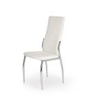 Jedálenské stoličky halmar bielej farby z chrómu 