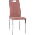 Jedálenské stoličky Kondela ružovej farby z kovu v zľave 