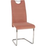 Jedálenské stoličky Kondela ružovej farby z kovu v zľave 