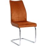 Jedálenské stoličky Kondela oranžovej farby z kovu v zľave 