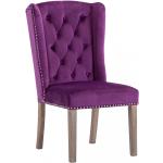 Jedálenské stoličky fialovej farby zo zamatu 