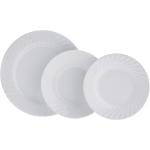 Hlboké taniere Kondela snehovo bielej farby z keramiky vhodné do úmývačky riadu 18 ks balenie v zľave 