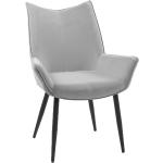 Jedálenské stoličky Kondela sivej farby s prešívaným vzorom z kovu v zľave 