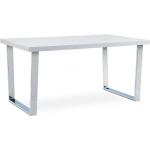 Jedálenské stoly autronic bielej farby v modernom štýle z kovu vysoko lesklý povrch 