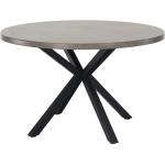 Jedálenské stoly Kondela sivej farby v industriálnom štýle z kovu okrúhle 