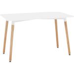 Jedálenské stoly Kondela bielej farby z bukového dreva v zľave 
