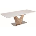 Jedálenské stoly Kondela hnedej farby z dubového dreva rozkladacie vysoko lesklý povrch v zľave 
