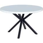 Jedálenské stoly Kondela čiernej farby v industriálnom štýle z kovu okrúhle v zľave 