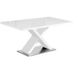 Jedálenské stoly Kondela bielej farby MDF vysoko lesklý povrch v zľave 
