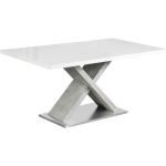 Jedálenské stoly Kondela bielej farby z kovu vysoko lesklý povrch v zľave 