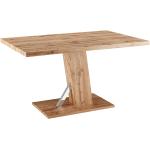Jedálenské stoly Kondela hnedej farby z dubového dreva v zľave 