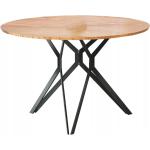 Jedálenské stoly halmar oceľovo šedej farby z dubového dreva okrúhle 4 ks balenie 