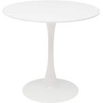 Jedálenské stoly Kondela bielej farby v modernom štýle z kovu okrúhle v zľave 