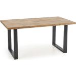 Jedálenské stoly halmar čiernej farby v industriálnom štýle z dubového dreva 