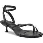 Dámske Kožené sandále Jenny Fairy čiernej farby z koženky vo veľkosti 34 na leto 