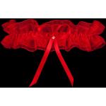 Dámske Podväzky julimex červenej farby z polyesteru Onesize s mašľami 