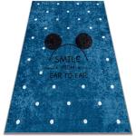JUNIOR 52244.801 mycí kobereček Mickey Mouse pro děti protiskluz - modrý 80x150 cm