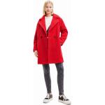 Dámske Jarné kabáty Desigual Desigual červenej farby z polyesteru v zľave 