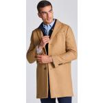 Pánske Zimné kabáty Gant hnedej farby v elegantnom štýle na gombíky 