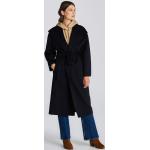 Dámske Kabáty Gant čiernej farby v ležérnom štýle s opaskom na zimu 