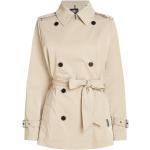 Dámske Designer Jarné kabáty Karl Lagerfeld hnedej farby vo veľkosti XL s opaskom 