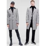 Pánske Designer Kabáty Karl Lagerfeld čiernej farby v preppy štýle vo veľkosti L na zimu 