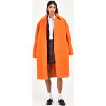 Dámske Kabáty manuel ritz oranžovej farby Oversize na zimu 