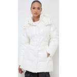 Dámske Zimné kabáty PINKO bielej farby s prešívaným vzorom z polyamidu vo veľkosti S 