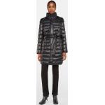 Dámske Kabáty Trussardi čiernej farby s prešívaným vzorom vo veľkosti L na zips s opaskom na zimu 