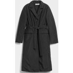 Dámske Kabáty Trussardi čiernej farby vo veľkosti XL na gombíky s opaskom na zimu 