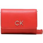 Dámske Designer Crossbody kabelky Calvin Klein červenej farby v zľave 