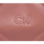 Dámske Designer Shopper kabelky Calvin Klein ružovej farby s prešívaným vzorom v zľave 