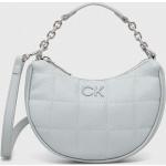 Dámske Designer Crossbody kabelky Calvin Klein modrej farby z polyuretánu Vegan 