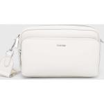 Dámske Designer Crossbody kabelky Calvin Klein bielej farby z polyuretánu Vegan udržateľná móda 