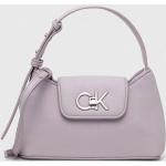 Dámske Designer Crossbody kabelky Calvin Klein fialovej farby z polyuretánu Vegan 